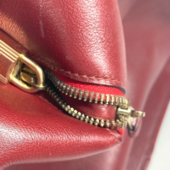 HERMES Red Leather Boston Bag - Picture 11 of 15